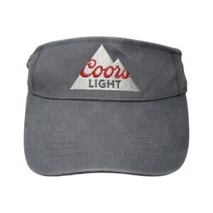 Coors Light Snapback Visor Hat Gray One Size Adjustable Embroidered